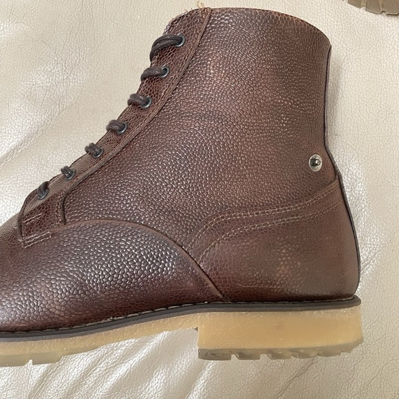 Y2K Diesel Service Boots Men\'s 9/42 *Portugal Brown Pebble Leather Lace Up RARE main image 9